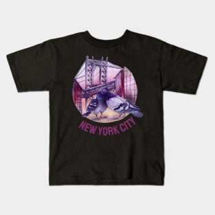 New York City Skyline Broadway Wall street Fifth avenue Times square New York New York Travel holidays Kids T-Shirt